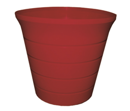 PLANTER RED 5.43&quot;H 6&quot;DIA